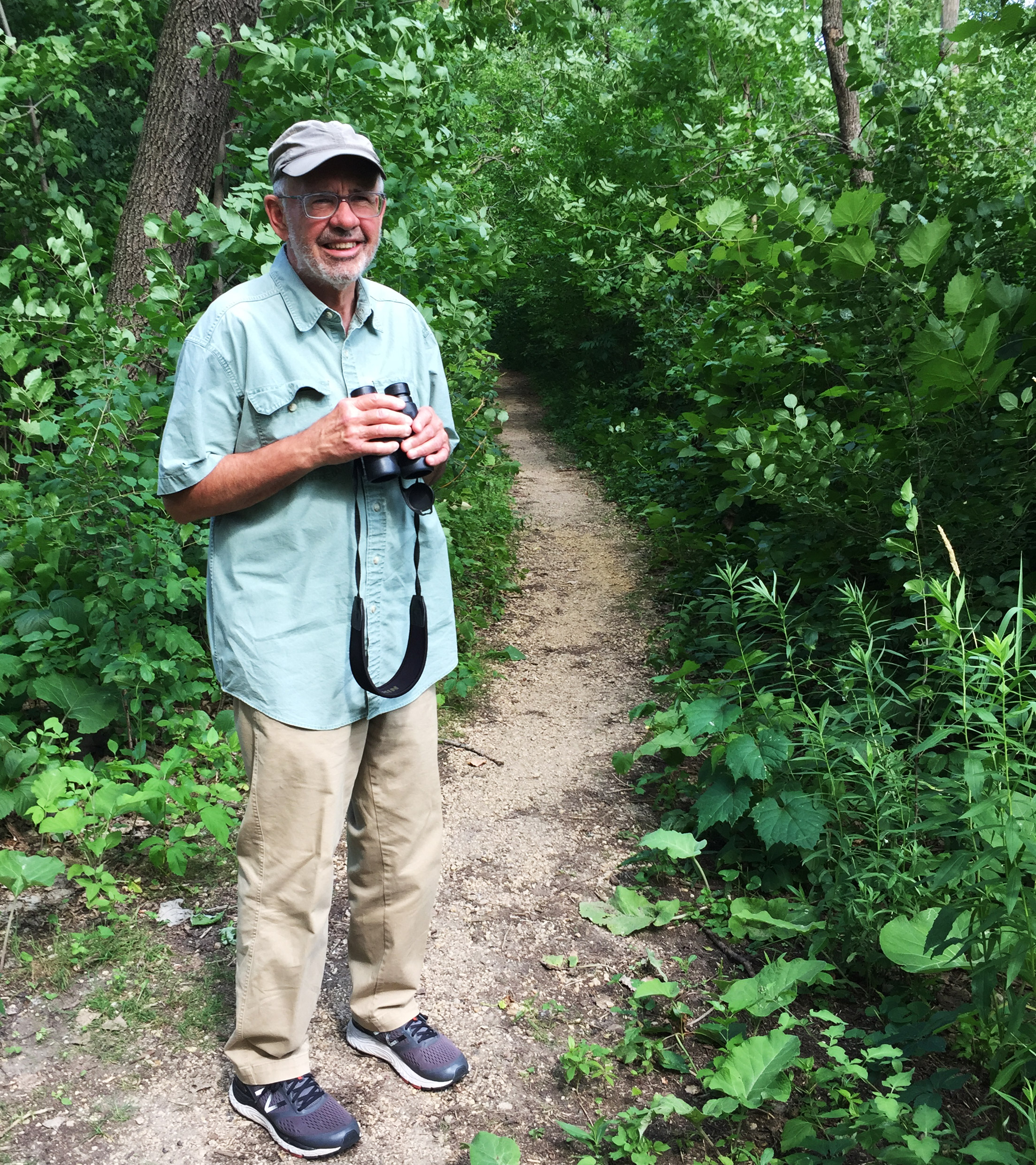 Jeff at the Lauderdale Nature Area enjoying bird watching